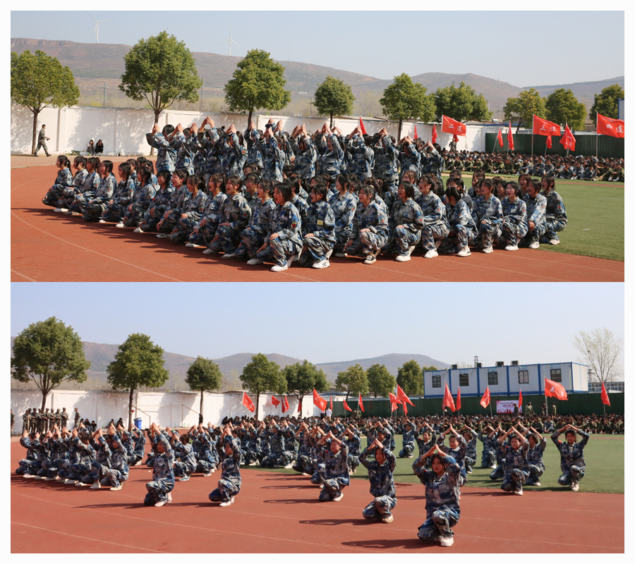 太阳成集团tyc122cc举行2022级员工军训汇报表演 太阳成集团tyc122cc举行2022级员工军训汇报表演