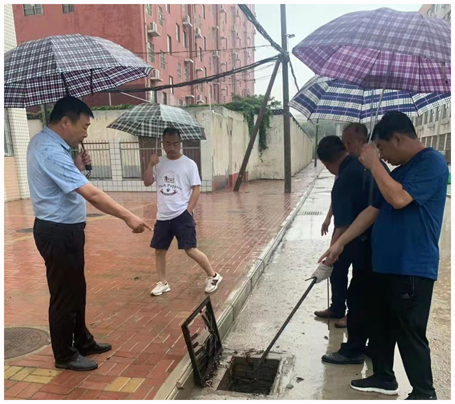 公司及时检查督导校园防汛安全工作