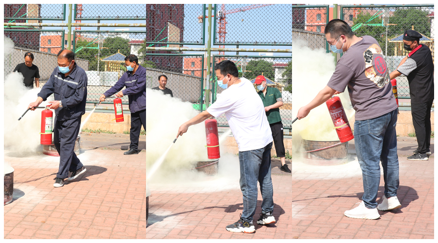 公司组织开展消防灭火实战演练